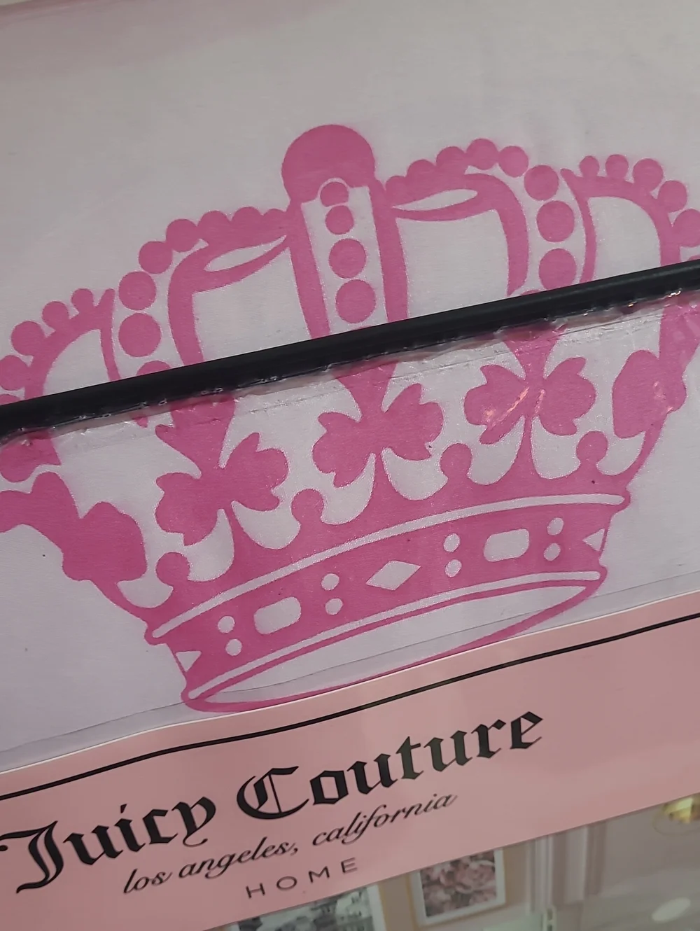 Juicy Couture Pink and Black Diamond-Print 4-Piece Comforter Set - Queen